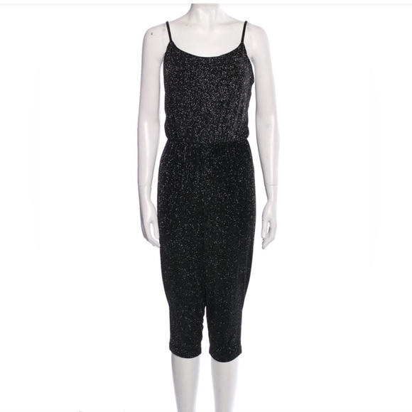 Alice + Olivia Zahara Glitter Cropped Jumpsuit - Picture 3 of 15